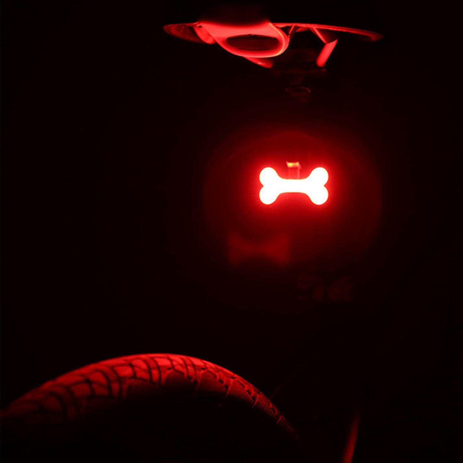 Super Bright Led Bike Light， Head Tail Light， Rear Light For Road Bike， Mtb， Cycling - Bone