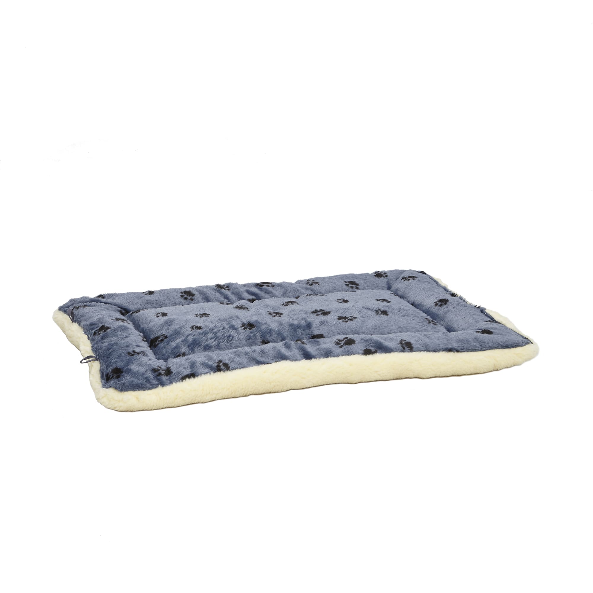 MIDWEST Quiet Time Reversible Paw Print Bed for Dogs， 17.25