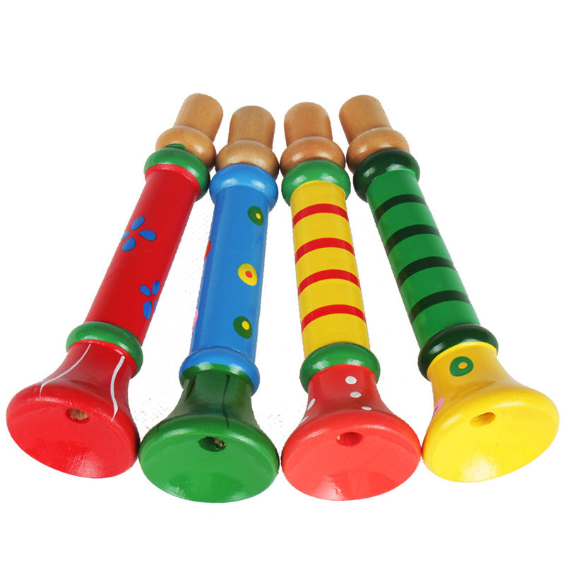 Baby Wooden Small Horn Whistle Musical Toys Gift Colorful Developmental Toy For kids and children music instrumental toys