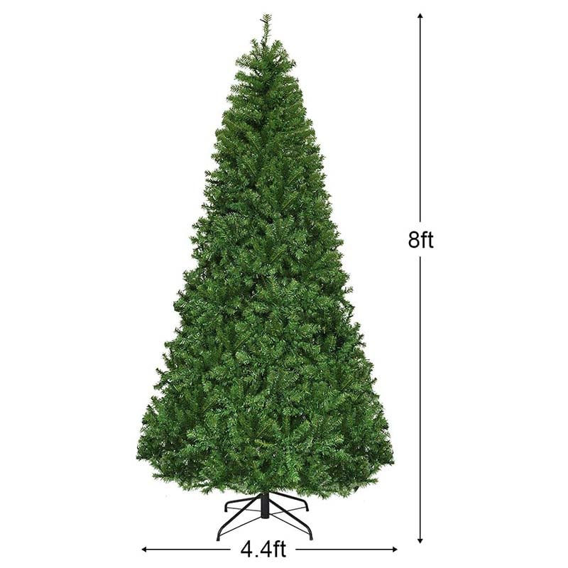 Premium Hinged Prelit Artificial Christmas Tree with Multi-Color LED Lights, 11 Lighting Modes, Metal Stand