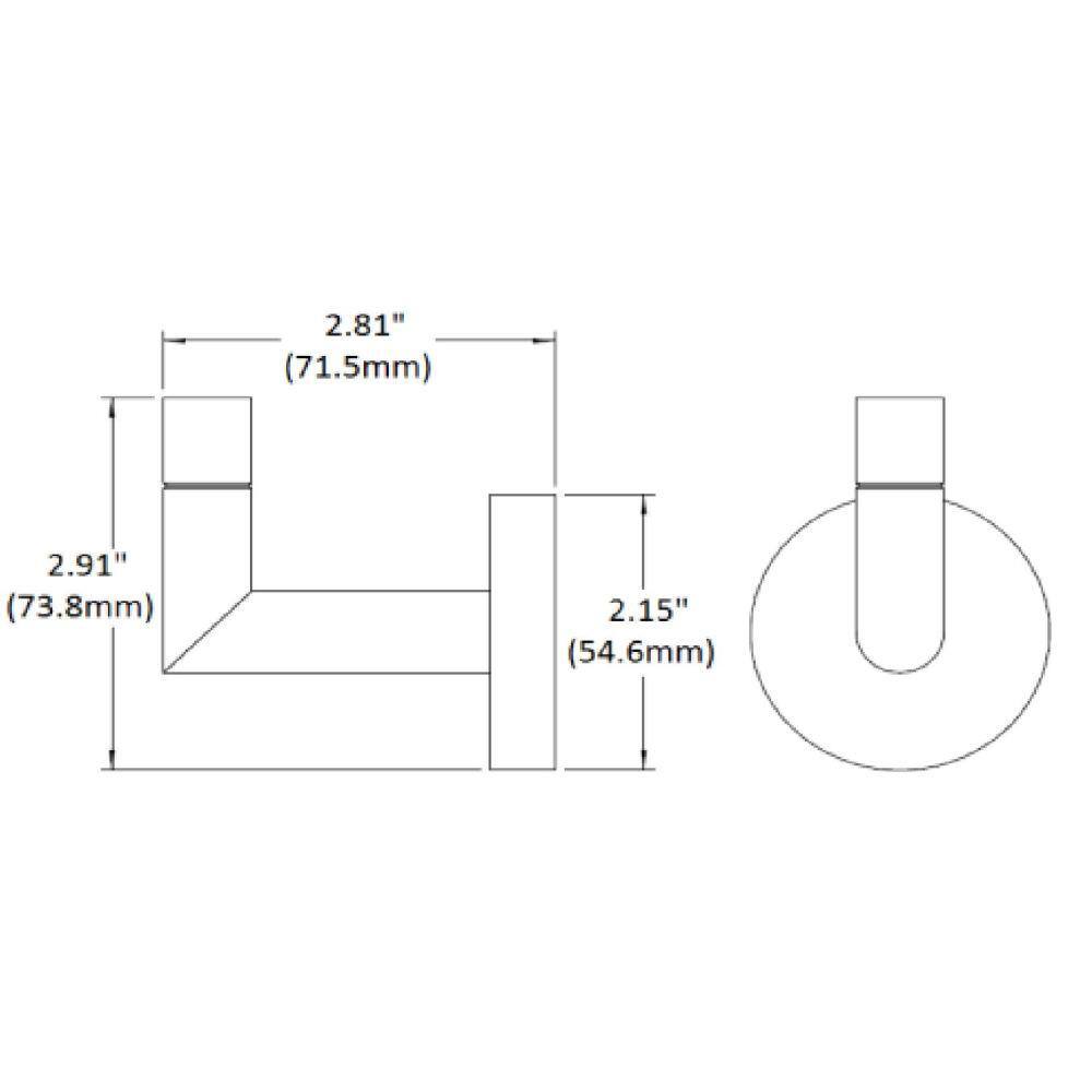 Design House Graz Single Robe Hook in Satin Nickel 558338