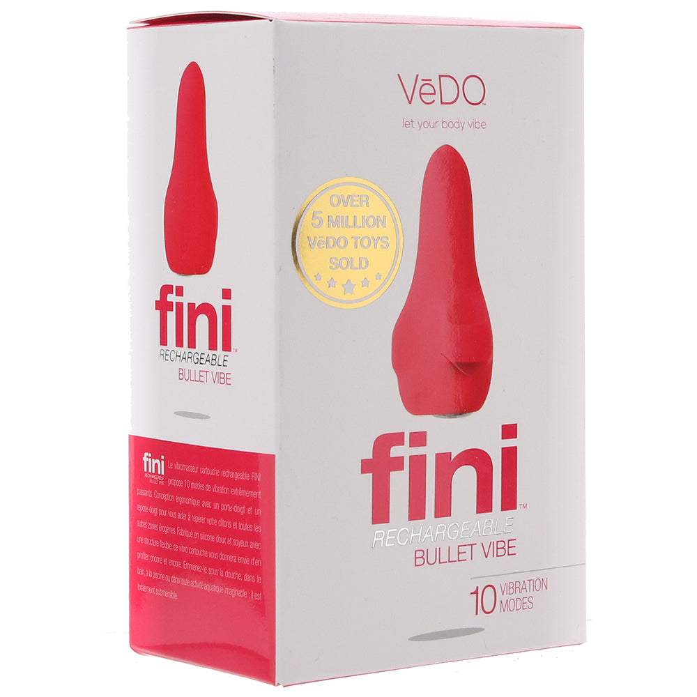 Fini Rechargeable Bullet Finger Vibe in Pink