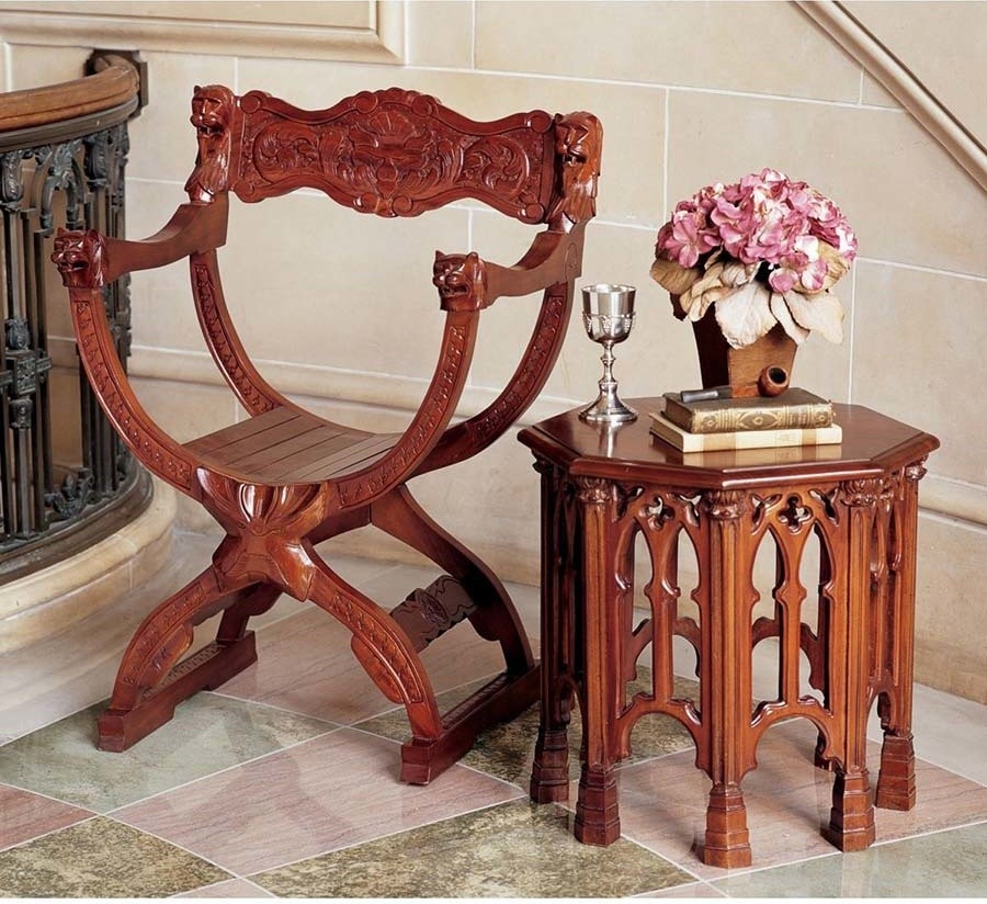 Medieval Cross Frame Chair   Traditional   Armchairs And Accent Chairs   by XoticBrands Home Decor  Houzz