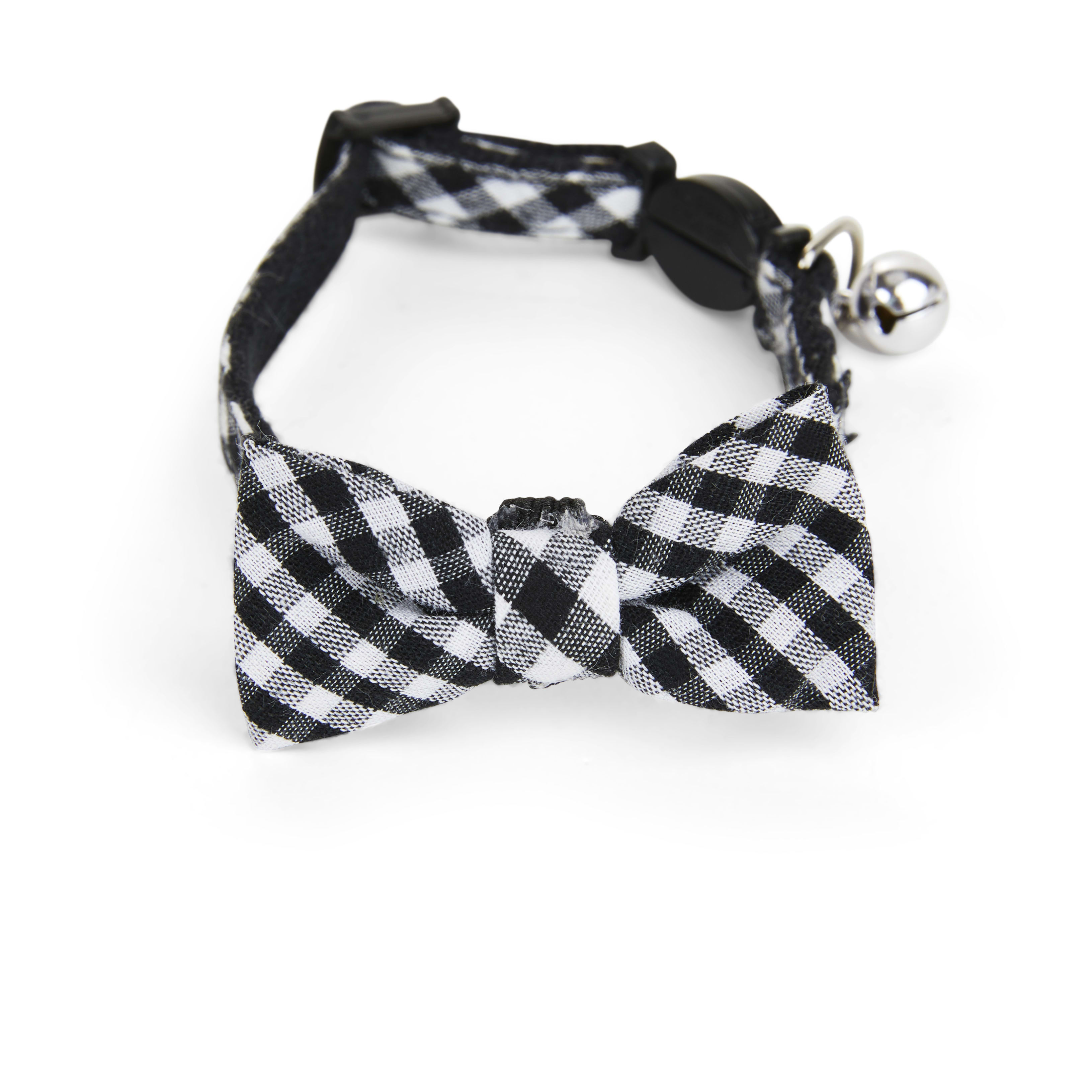 YOULY Black Gingham Bow Tie Kitten Collar