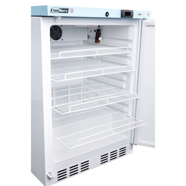 3.9 cu.ft. Commercial Refrigerator in White with Temperature Alarm