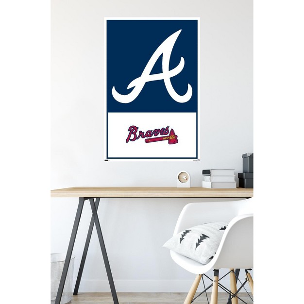 Trends International Mlb Atlanta Braves Logo 22 Unframed Wall Poster Prints