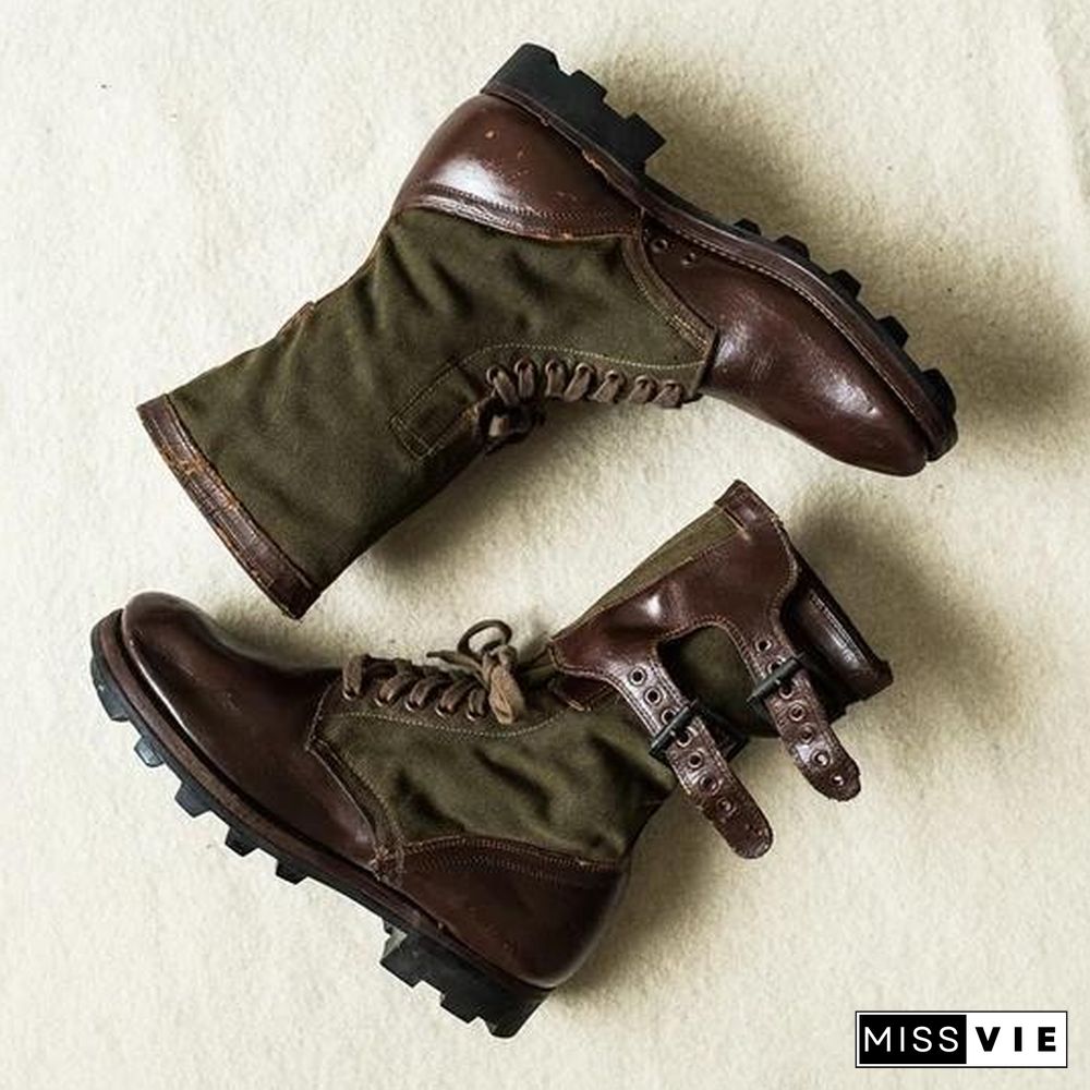 Original Design Leather Army Boots