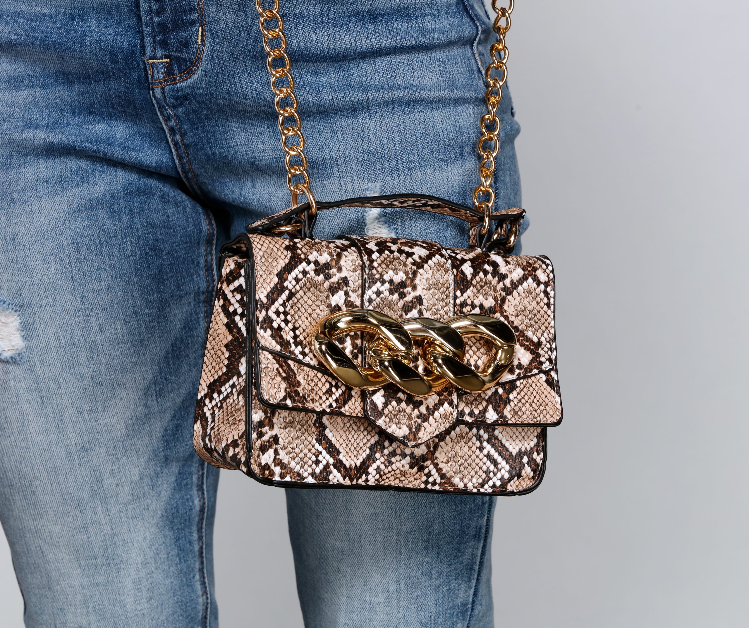 Set The Bar Snake Crossbody