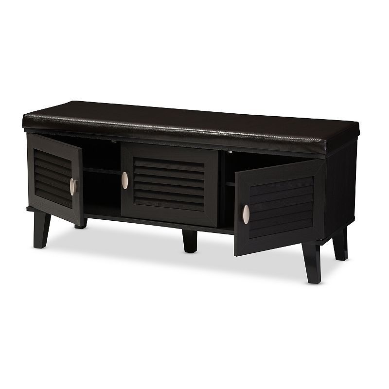 Baxton Studio Sheffield 3-Door Storage Bench