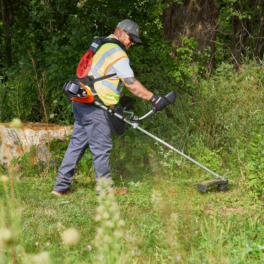 ECHO eFORCE 56V X Series 17 in. Brushless Cordless Battery String TrimmerBrushcutter with 5.0 Ah Battery and Rapid Charger DSRM-2600UR2