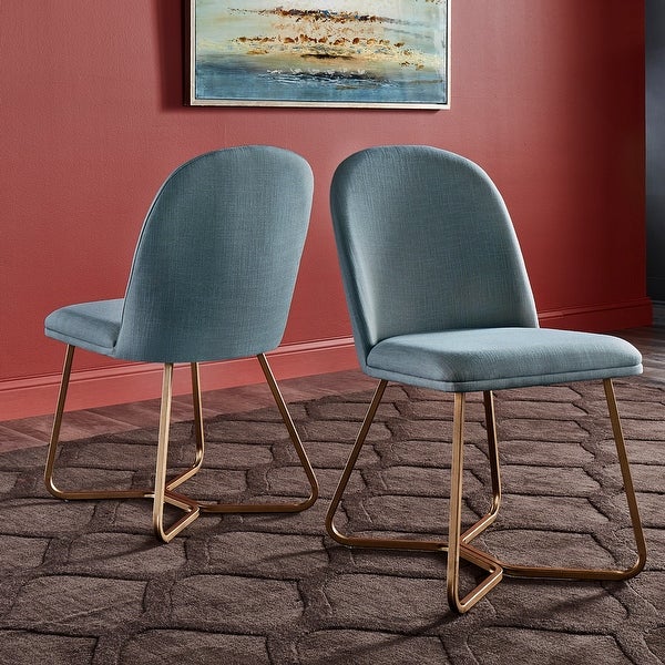 Cheyenne Gold Metal Dining Chair (Set of 2) by iNSPIRE Q Modern