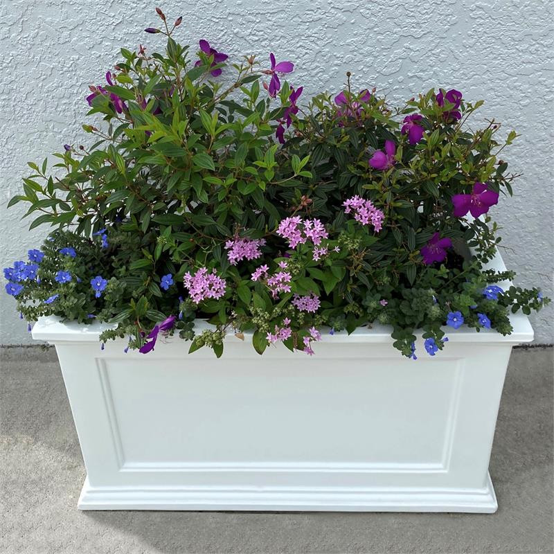 Mayne Fairfield 20x36 Weatherproof Traditional Plastic Planter in Black   French Country   Outdoor Pots And Planters   by Homesquare  Houzz