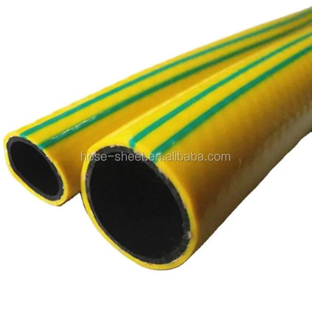 pvc reinforced hose Green color  fiber braided garden hose/tube garden hose Plastic water pipe 12mm