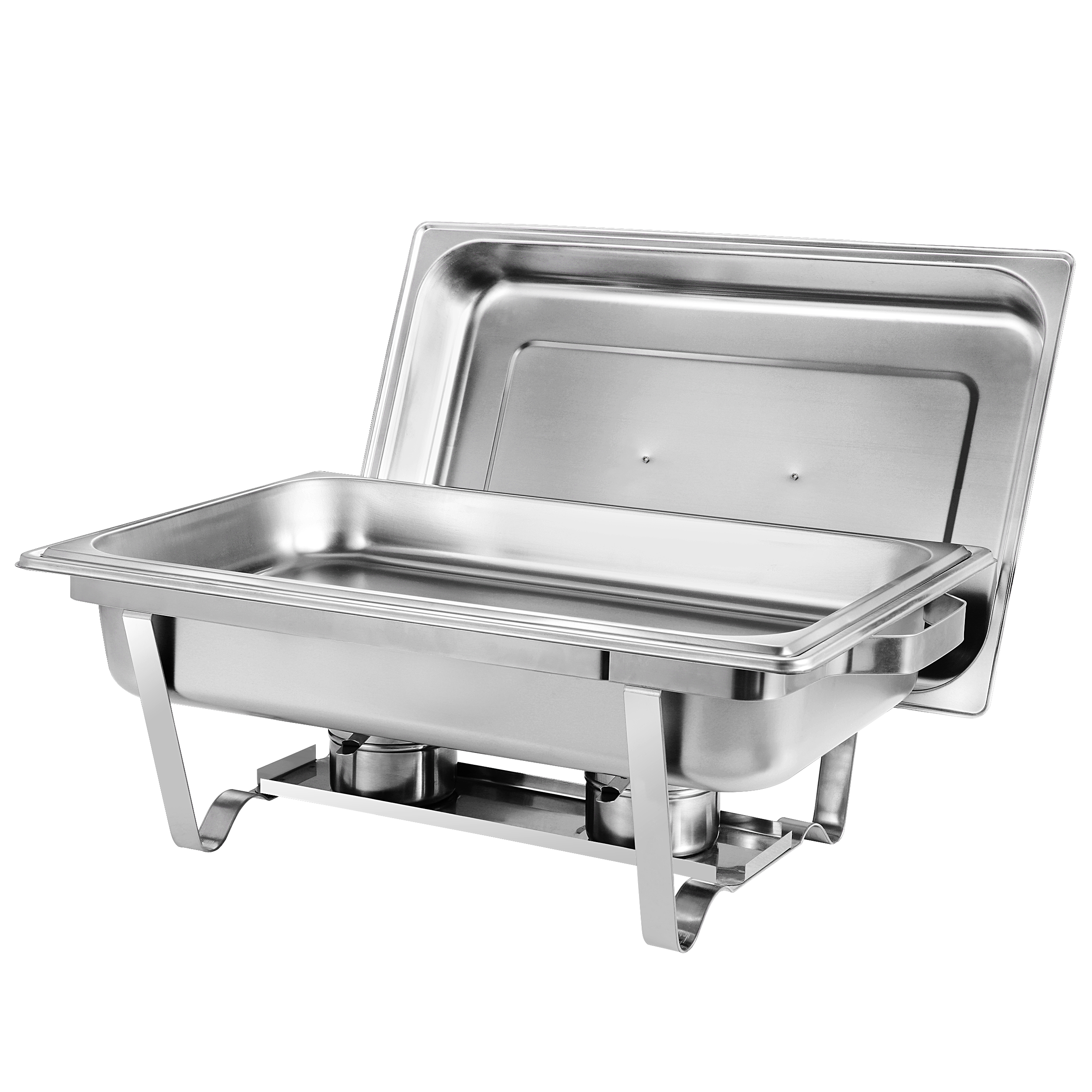 ZENY Stainless Steel Chafing Dish Full Size Chafer Dish Set 2 Pack of 8 Quart， Silver