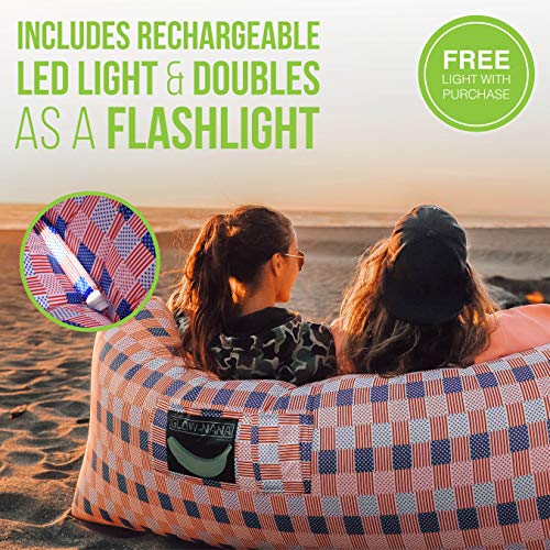 Rukket Sports Products Glow-Nana Light-Up Air Lounger (Multicolor)