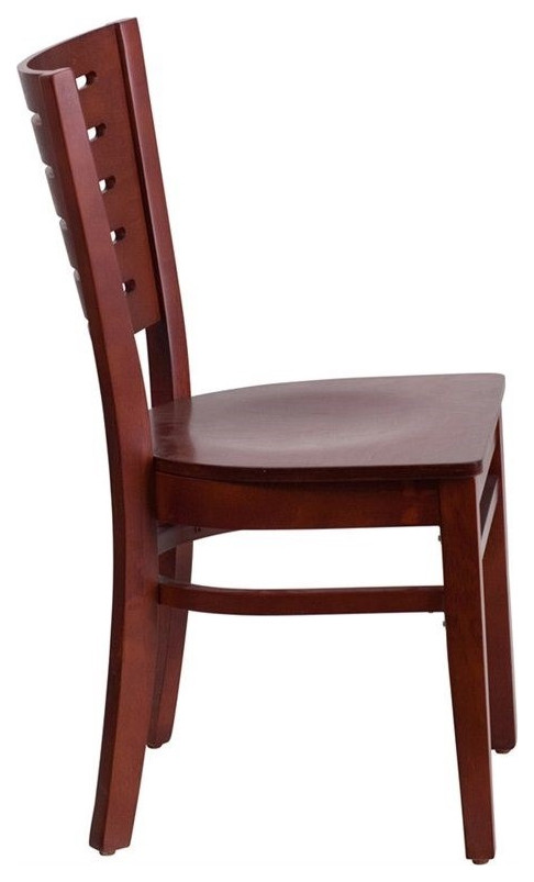 Flash Furniture Darby Restaurant Dining Chair in Mahogany   Transitional   Dining Chairs   by Pot Racks Plus  Houzz