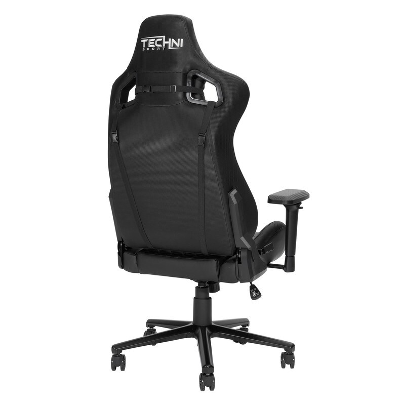 Ergonomic High Back Racer Style PC Gaming Chair  Adjustable Soft Lumbar and Neck Pillows included