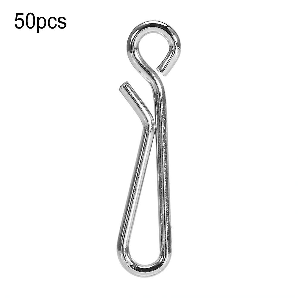 50pcs Durable Stainless Steel Fishing Hook Lure Connectors (0#50pcs)