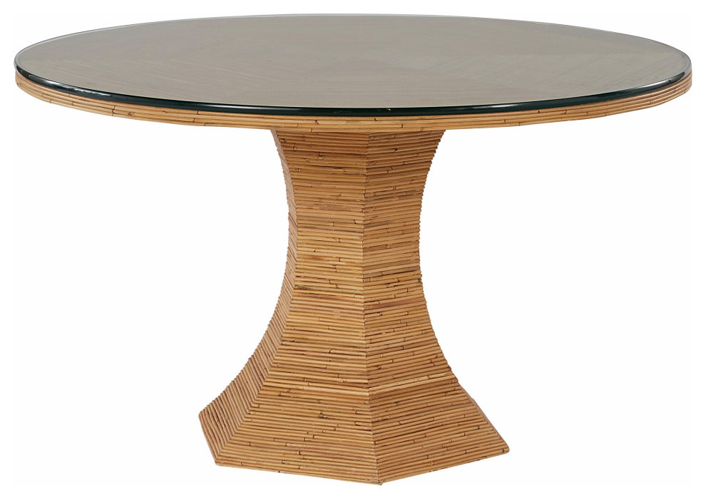 Nantucket Round Dining Table w/Glass Top   Tropical   Outdoor Dining Tables   by Universal Furniture Company  Houzz