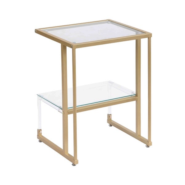 2-Tier Acrylic Glass End Table