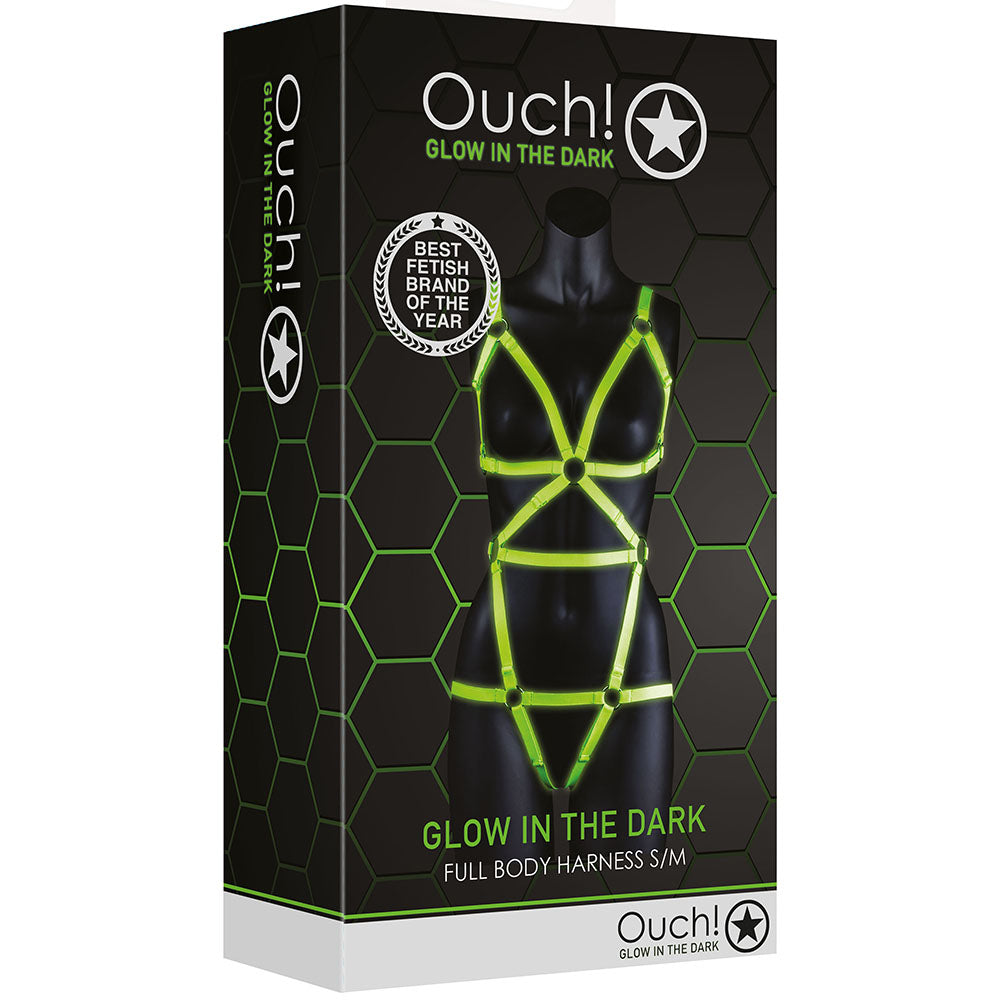 Ouch! Glow In The Dark Full Body Harness /M