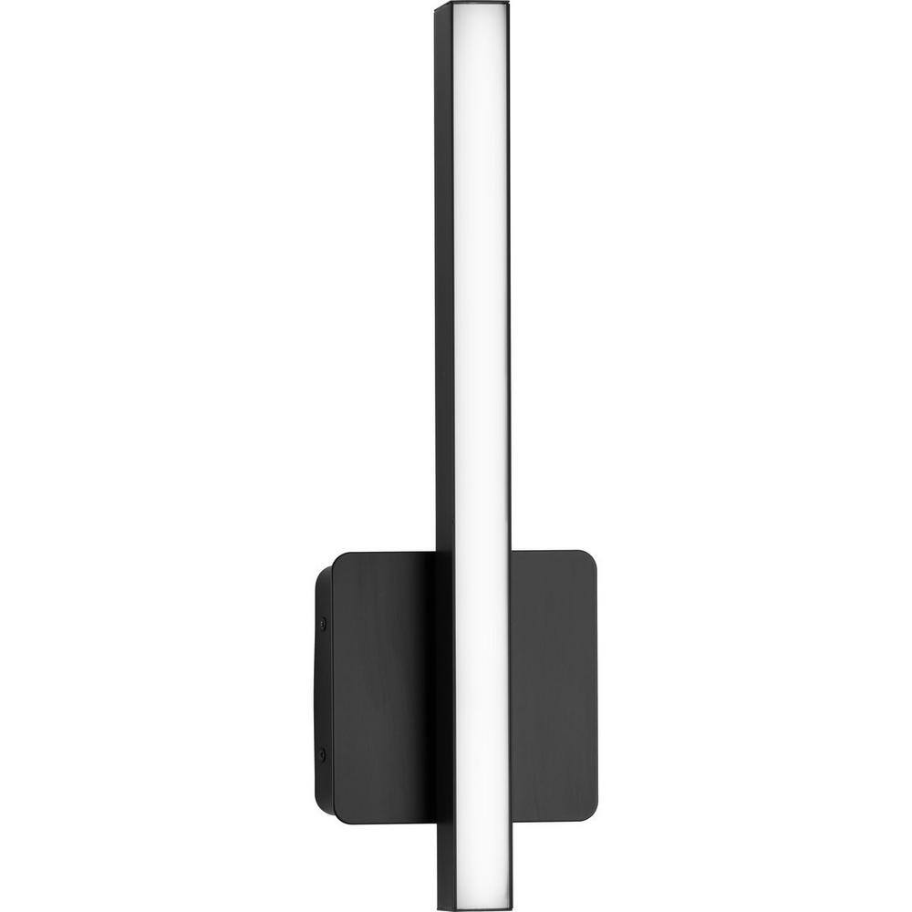 Progress Lighting Phase 4 Collection 16 in. 1-Light Matte Black Small Modern Integrated 3CCT Integrated LED Linear Vanity Light P710110-31M-CS