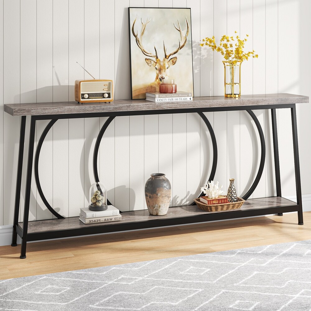 70.9 Inch Sofa Console Table with Storage for Entryway Hallway Living Room Behind Couch