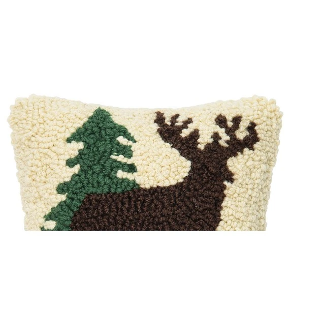 Dear Forest Hooked Petite Throw Pillow