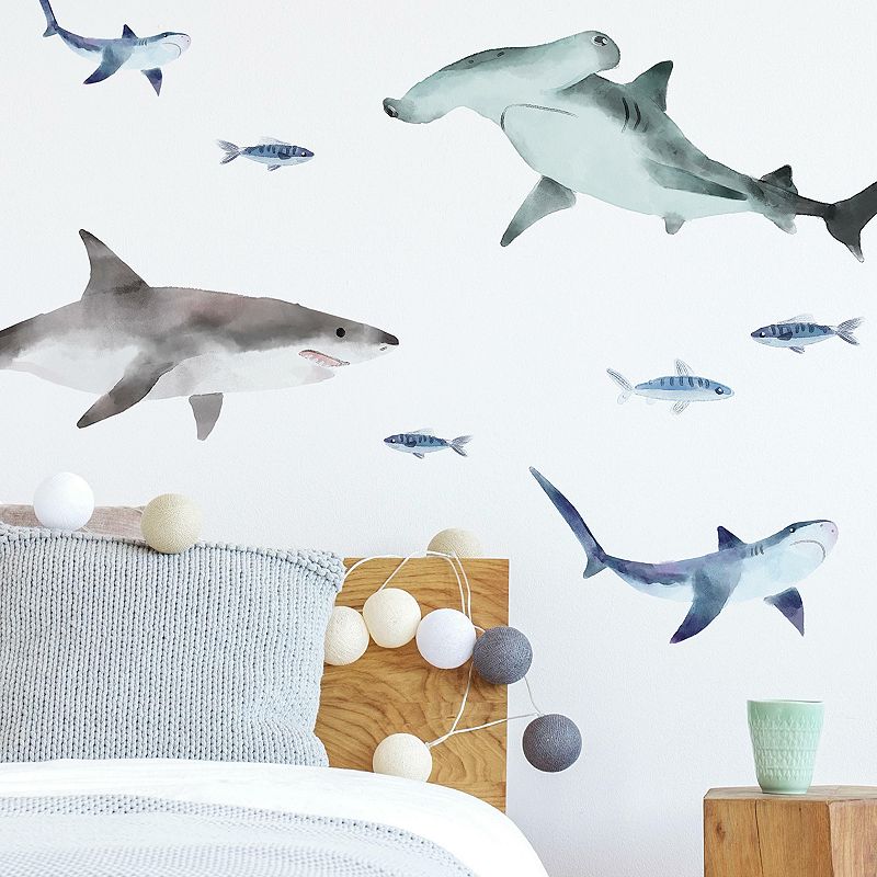 RoomMates Sharks Peel and Stick Wall Decals