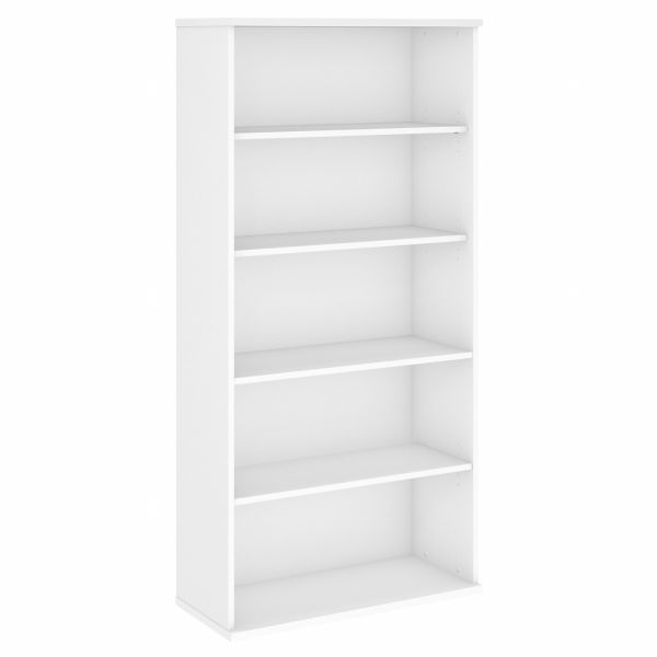 Bush Business Furniture Studio C 5 Shelf Bookcase in White