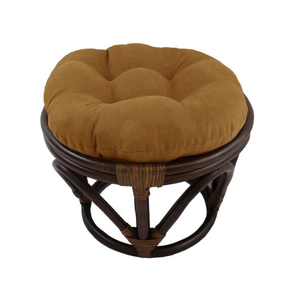 18-inch Round Microsuede Footstool/Ottoman Cushion (Cushion Only) - 18 x 18