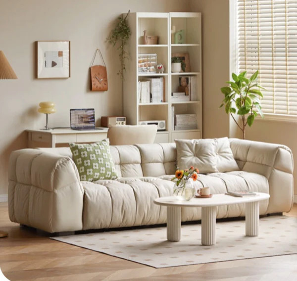 Oak Solid Wood Technology Cloth Sofa Cream wind   Transitional   Sofas   by GVAwood  Houzz