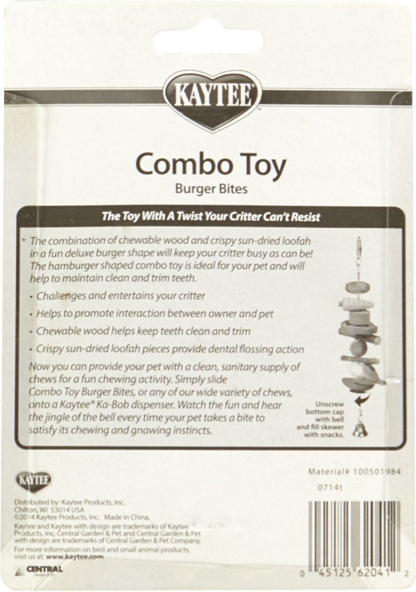 Kaytee Burger Bites Combo Small Pet Toy