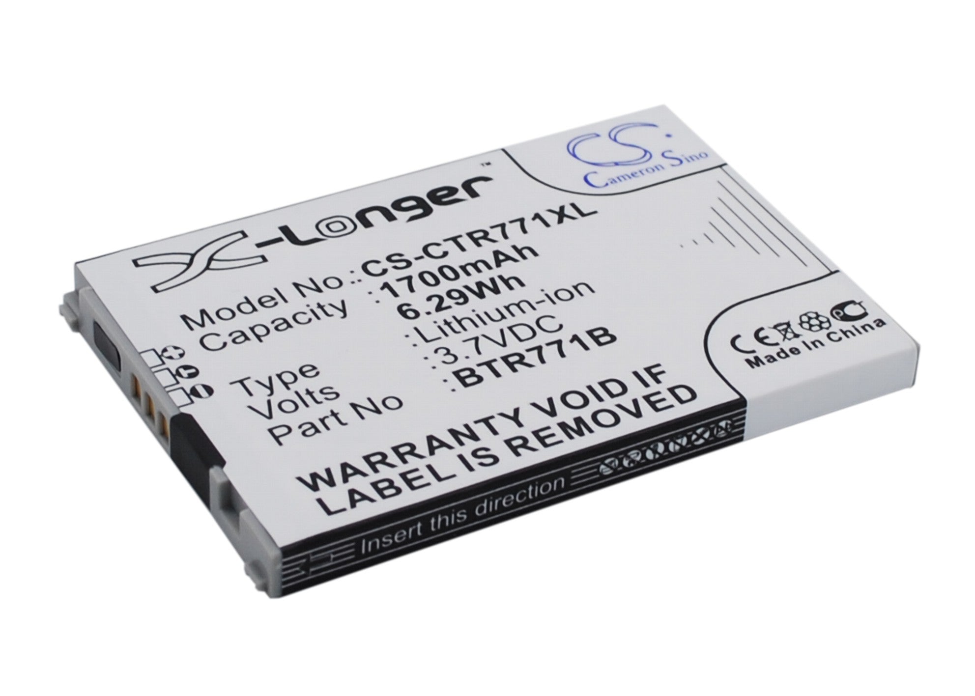 Casio C771 GzOne Commando C771 1700mAh Replacement Battery BatteryClerkcom Mobile Phone