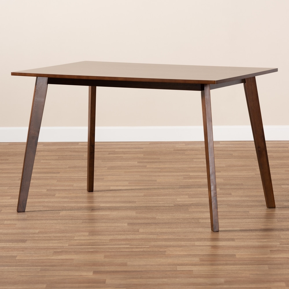 Britte Mid Century Modern Transitional Rectangular Wood Dining Table