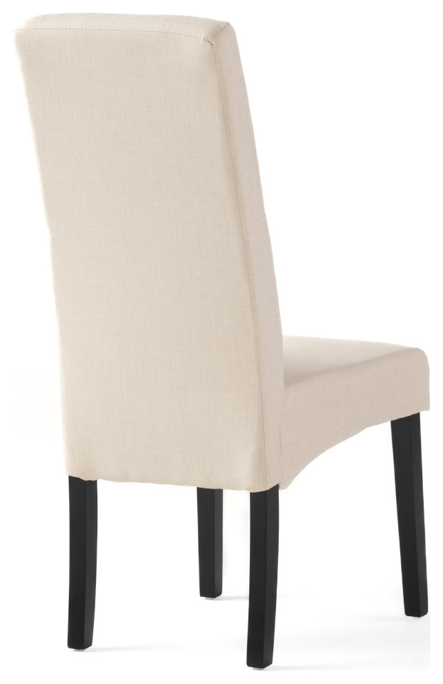 GDF Studio Darby Tall Back Linen Dining Chairs  Set of 2   Transitional   Dining Chairs   by GDFStudio  Houzz