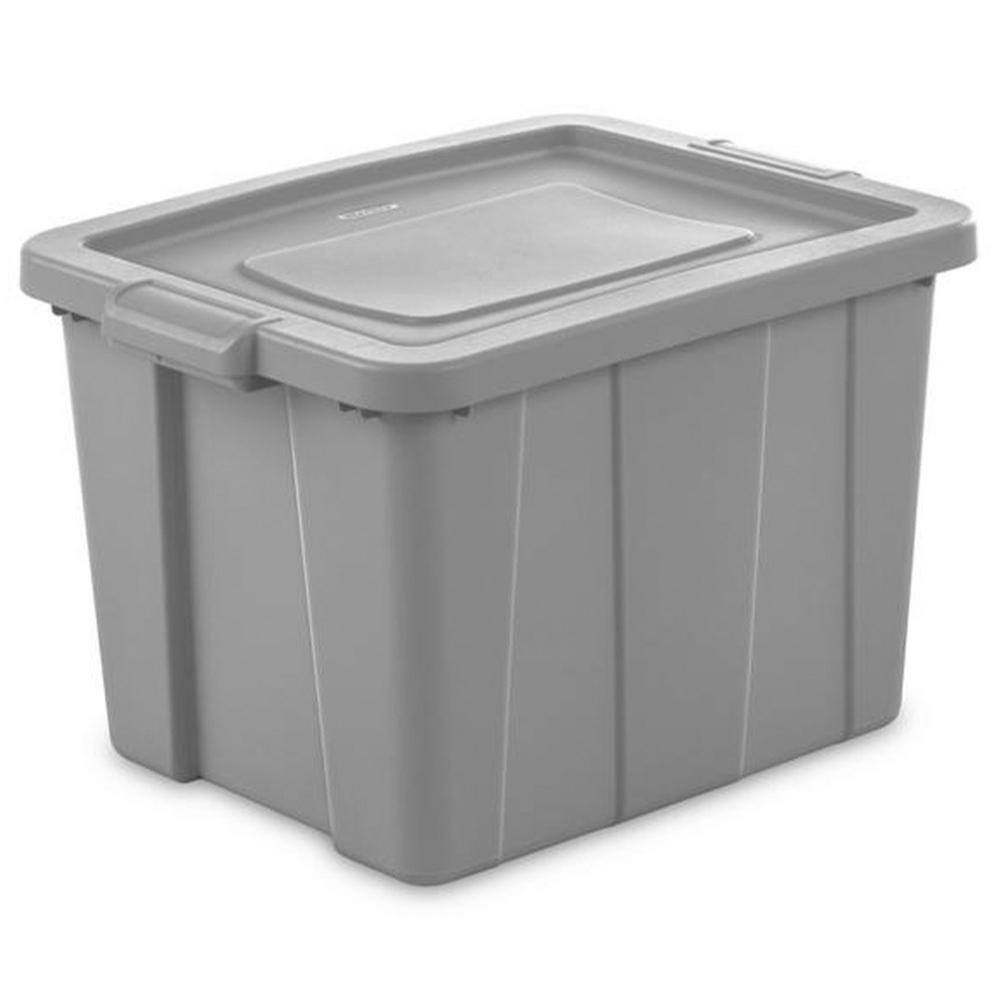 Sterilite Tuff1 18 Gal. Plastic Storage Tote Container Bin with Lid (6-Pack) 6 x 16786A06