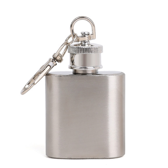 Aspire Blank 1 oz Stainless Steel Key Chain Hip Fl...