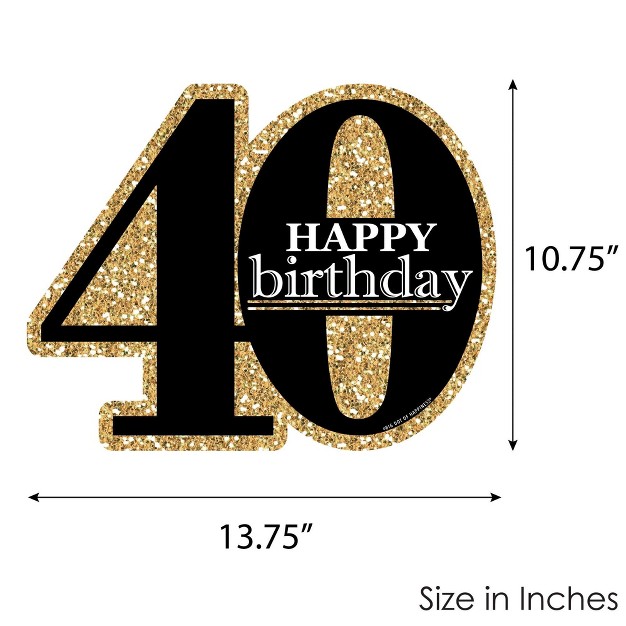 Big Dot Of Happiness Adult 40th Birthday Gold Hanging Porch Birthday Party Outdoor Decorations Front Door Decor 1 Piece Sign