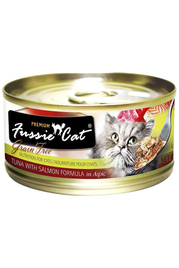 Fussie Cat Tuna with Salmon in Aspic Canned Cat Food