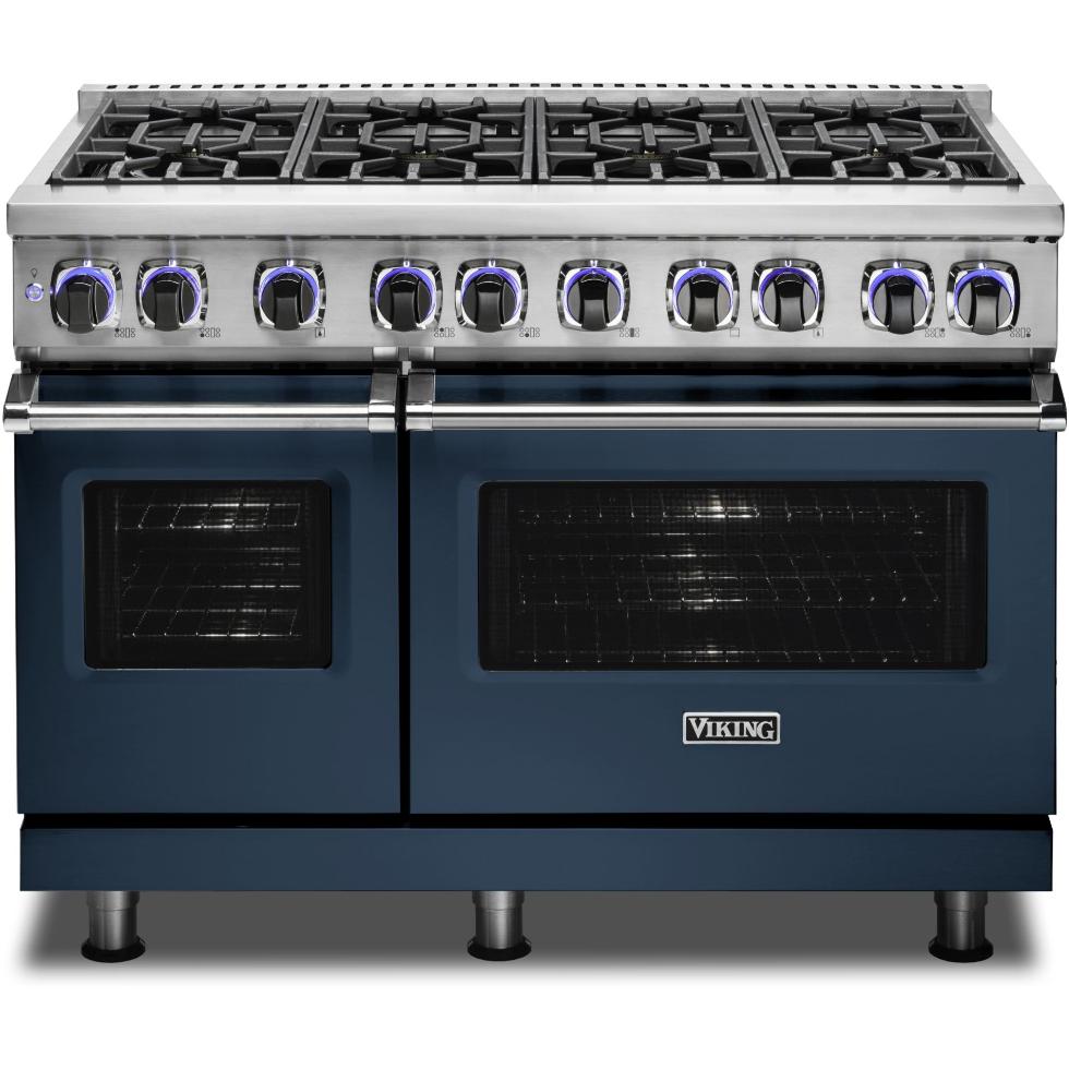 Viking 48-inch Freestanding Gas Range with Elevation Burners VGR7482-8BSB