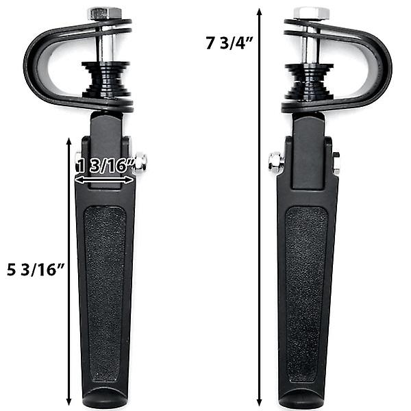 Black Anti-Vibrate Engine Guard Foot Pegs + Clamps Compatible with Victory Hammer 8-Ball