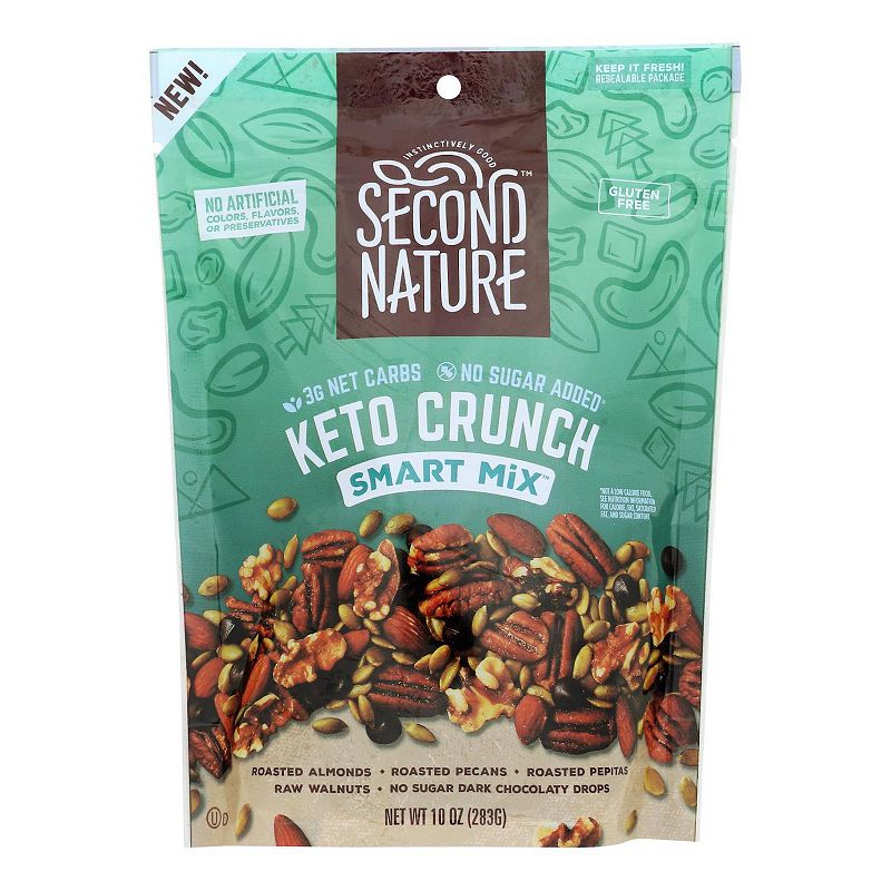 Keto Crunch Smart Mix by Second Nature - ALA Omega-3 - Gluten-Free  Case of 6- (10 Oz)