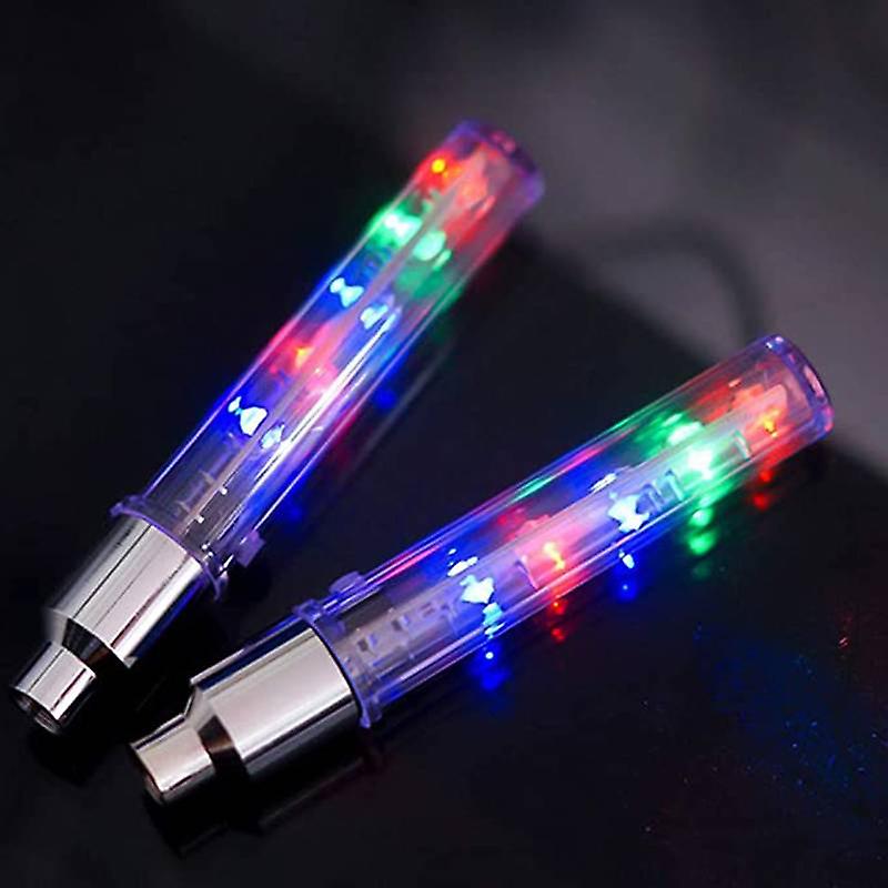 5 Led Bicycle Tyre Wheel Valve Cap Lights Bike Wheel Tire Valve Cap Spoke Neon Flash Bike Spoke Lights