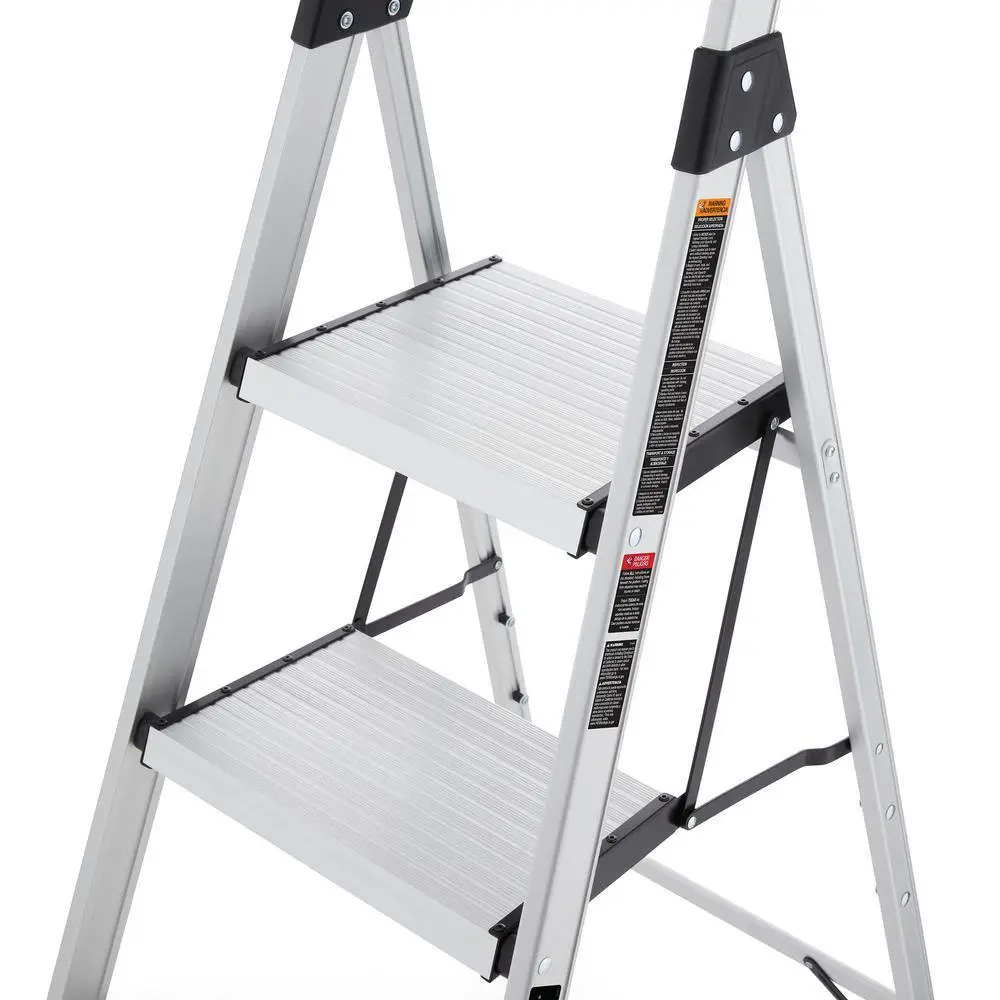 Gorilla Ladders 4 .5 ft. Aluminum Dual Platform Step Ladder with Project Bucket ( 9 ft. Reach ) 250 lbs. Capacity Type I Duty Rating