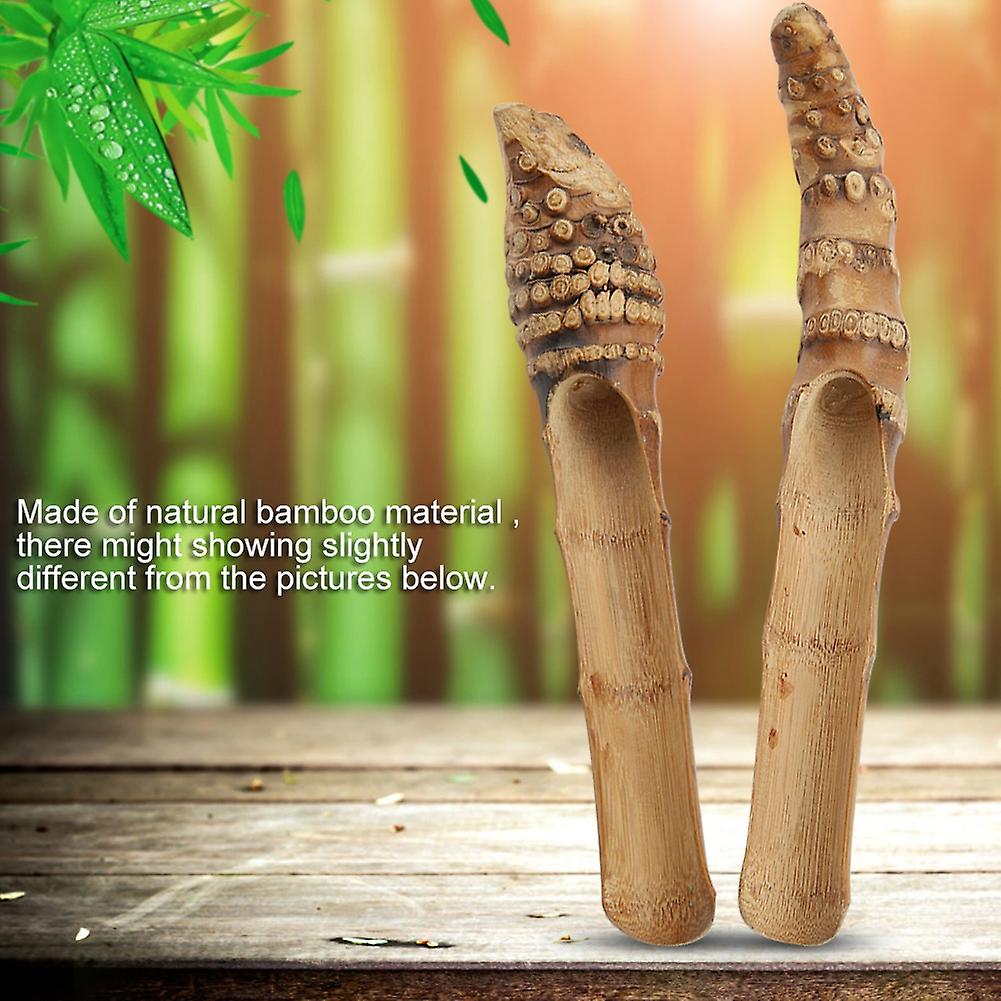 1pc Natural Bamboo Root Tea Scoop Hand Carved Spoon For Drinking Accessories