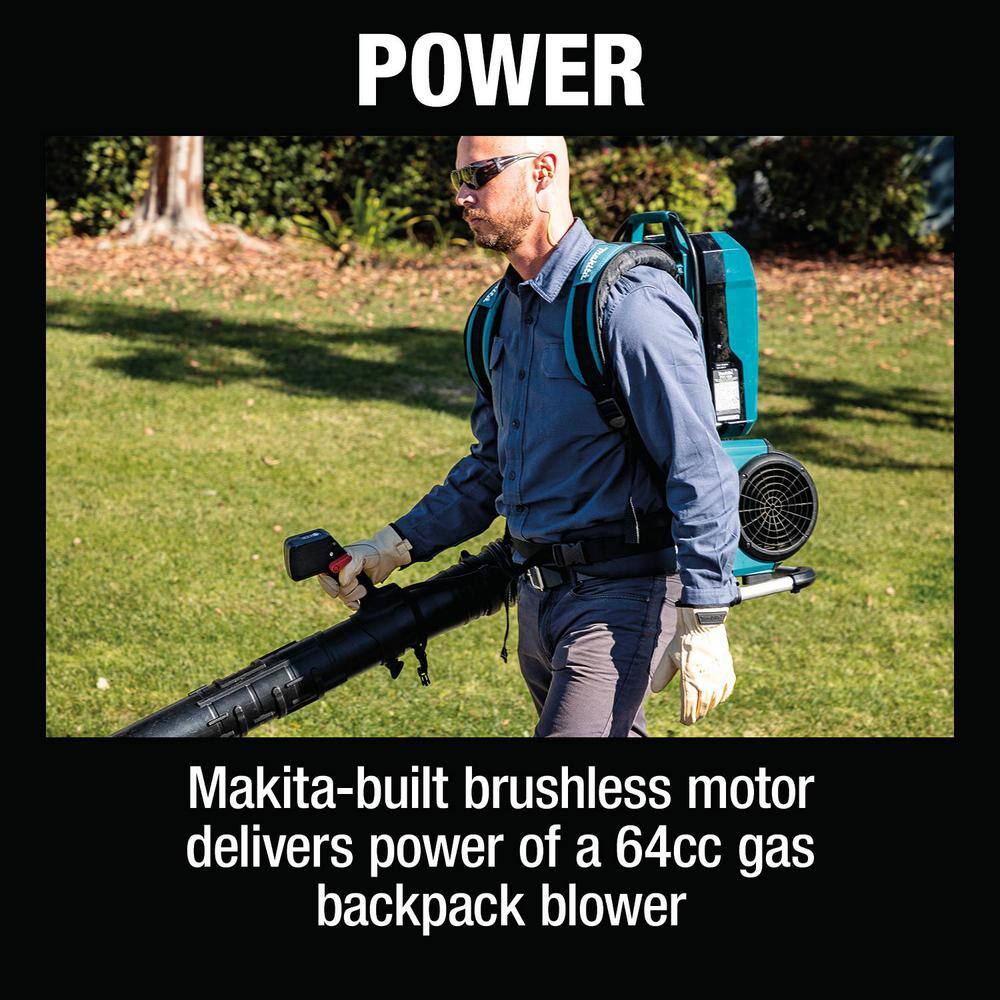 Makita 160 MPH 670 CFM Lithium-Ion 40V max ConnectX Brushless Backpack Leaf Blower (Tool Only) CBU02Z