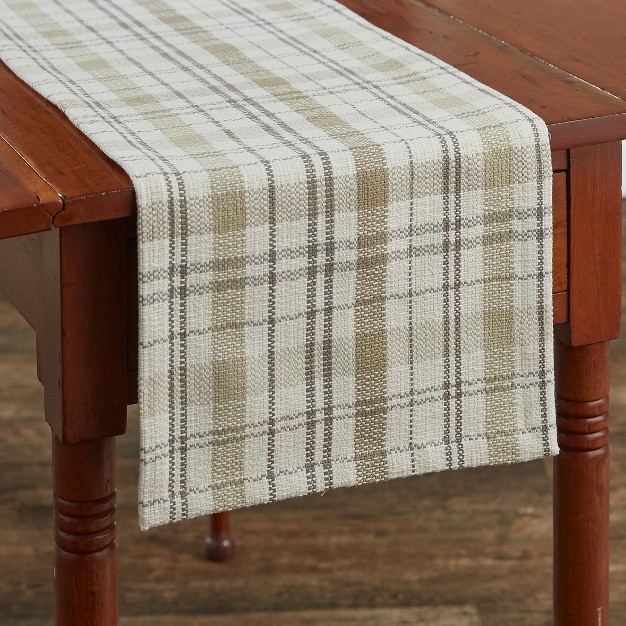 Park Designs In The Meadow Plaid Table Runner Off white 36 x27 x27 l