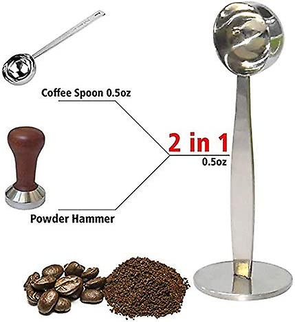 Coffee Scoop Stainless Steel Dual-purpose Coffee Spoon Multi Function Two-in-one Measuring And Tamping Coffee Spoon Tea Scoops