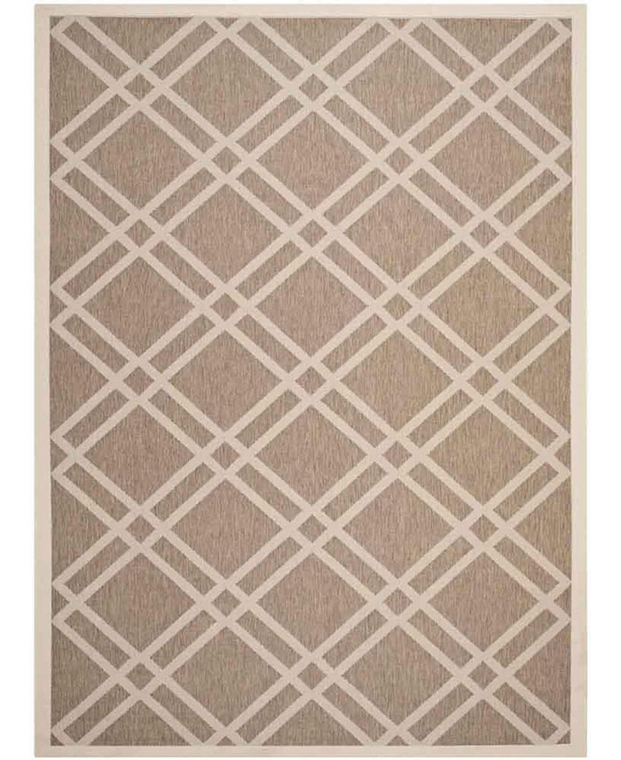 Safavieh Courtyard CY6923 Brown and Bone 8' x 11' Sisal Weave Outdoor Area Rug